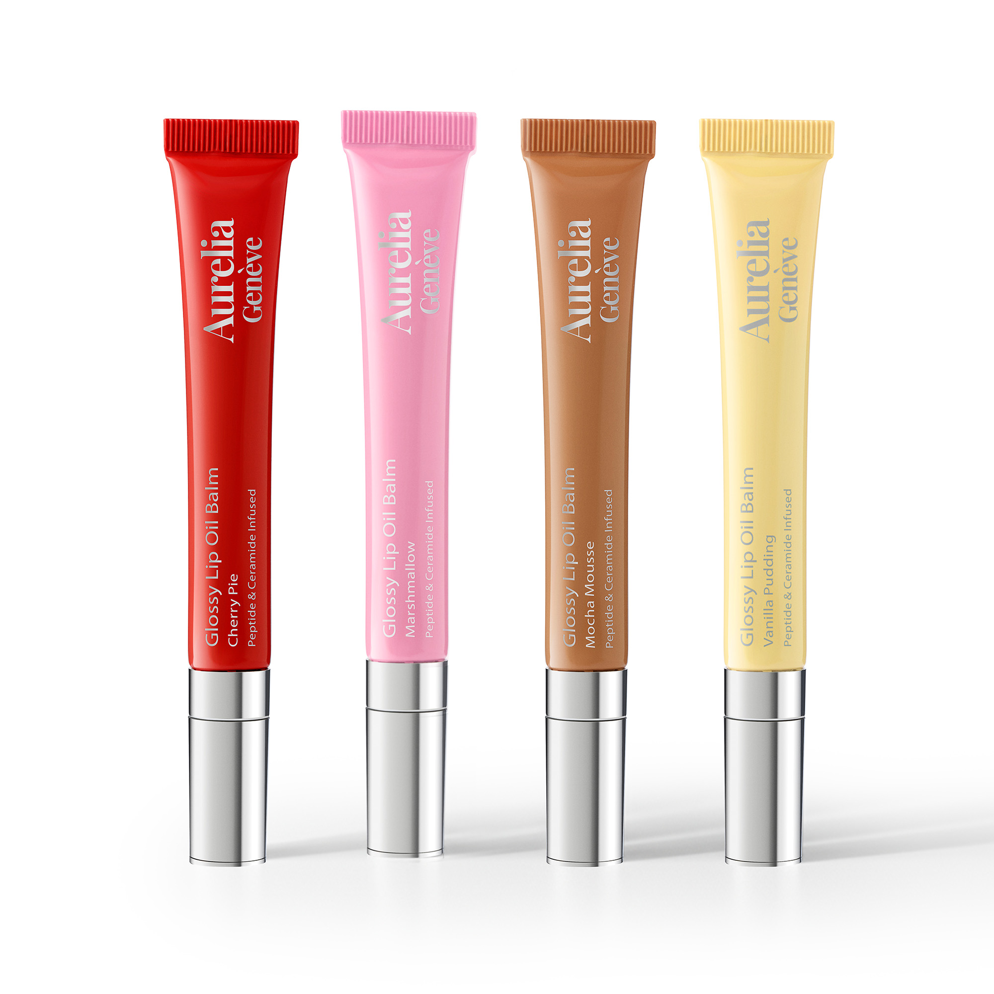 AURELIA GENÈVE - THE MOODGLOSS WARDROBE - Peptit & Seramid İçeren Nemlendirici Etkili Renkli Lip Balm Seti ( Dörtlü)